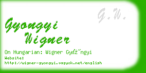 gyongyi wigner business card